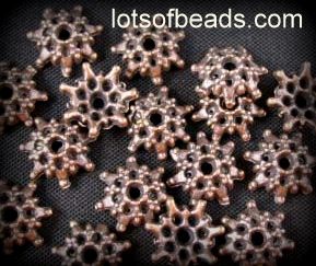 Copper 7 point star bead cap